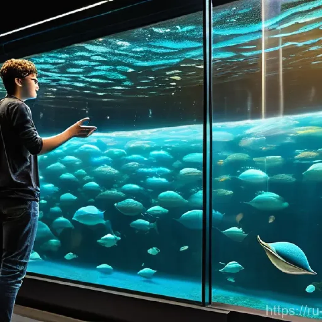 해양학 교재 추천 - **Prompt:** "A curious teenager, around 16 years old, with bright, inquisitive eyes, stands in a mod...