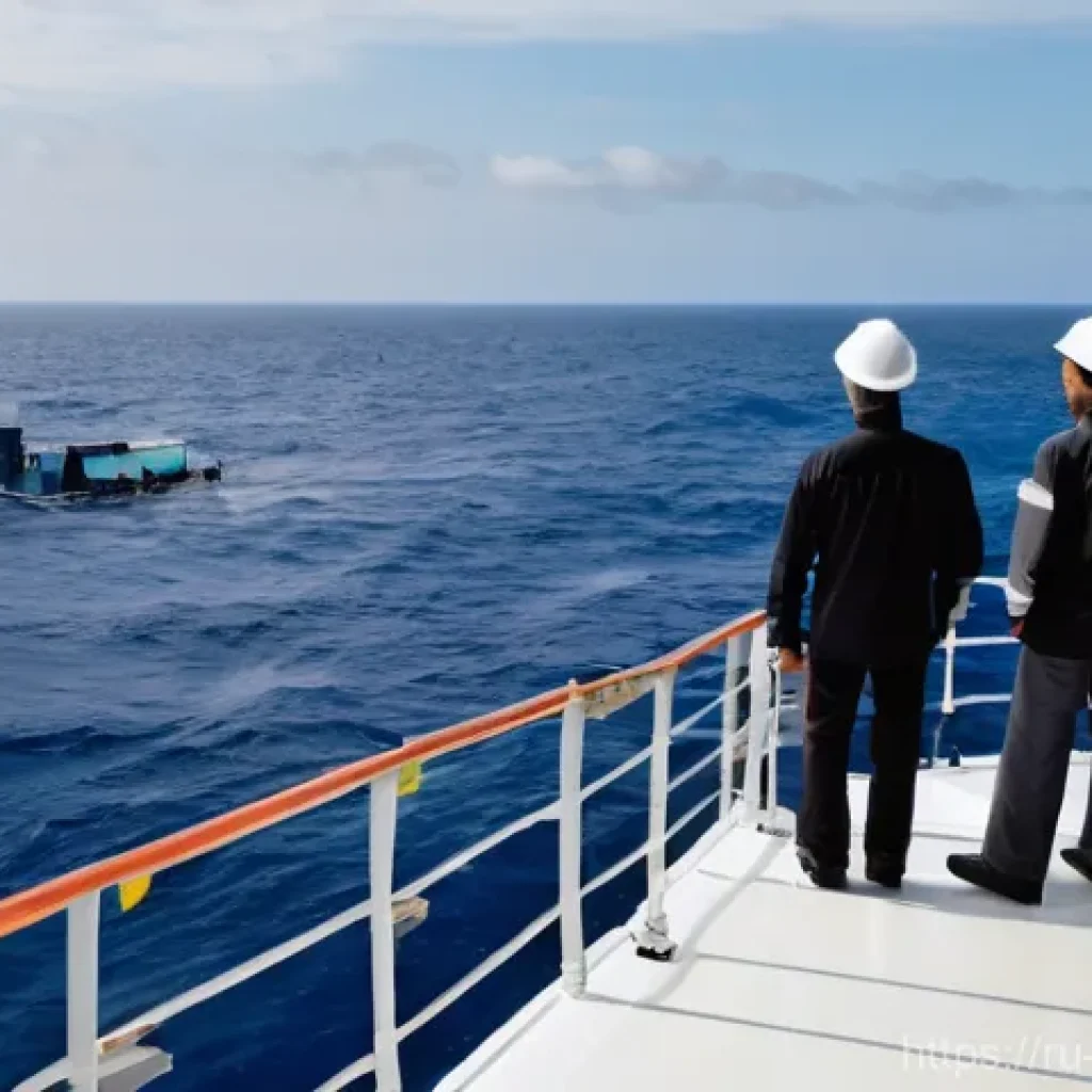 해양 오염 규제 - **Prompt:** "A diverse group of scientists and environmentalists from around the world, dressed in a...