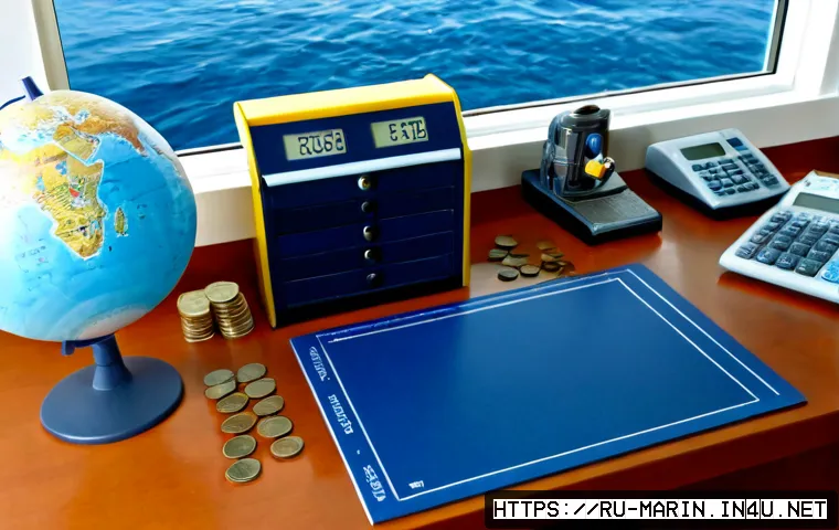 해양 경제학 기초 - Photorealistic wide-angle view of a modern Russian Arctic seaport at dawn, cargo containers, fishing...