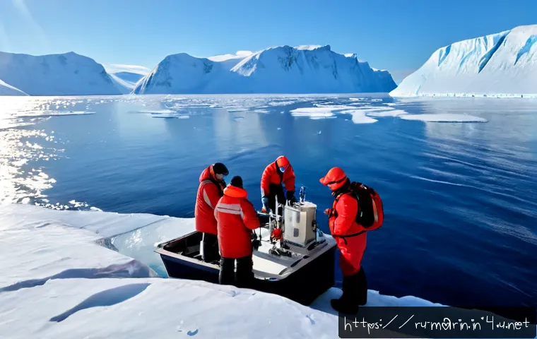 해양학 연구 재단 - Photorealistic marine science foundation research vessel in the Russian Arctic, a diverse team of oc...